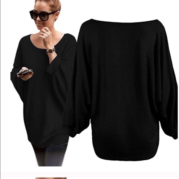 women oversized batwing sleeve knitted sweater - Picture 2 of 4